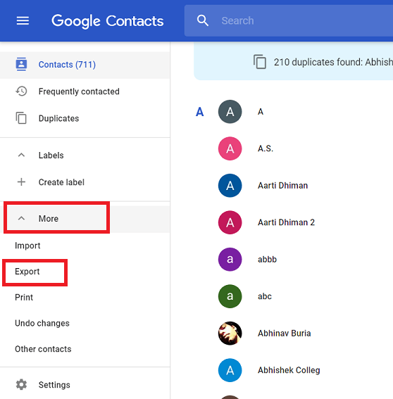 How to Export Android Phone Contacts to Csv or Excel file | Covve