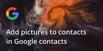 How to add pictures to contacts in Google Contacts