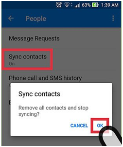 Remove all contacts and stop syncing