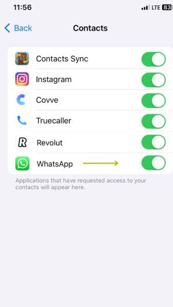 covve sync contacts with whatsapp