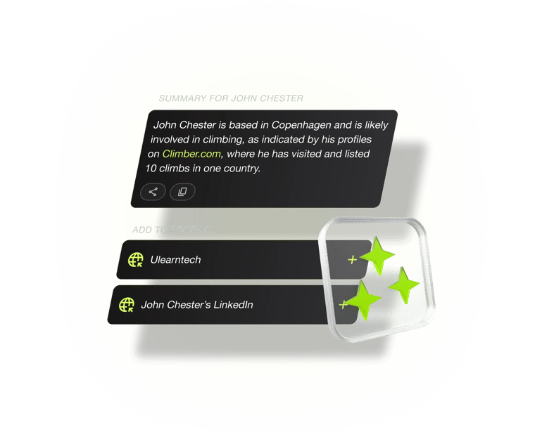 Covve - Research contacts with AI and qualify