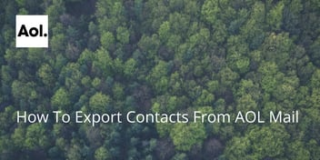 How To Export Contacts From AOL Mail