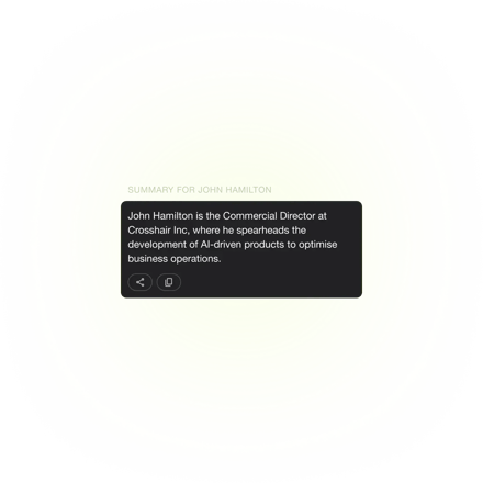 Covve - AI research contact overview