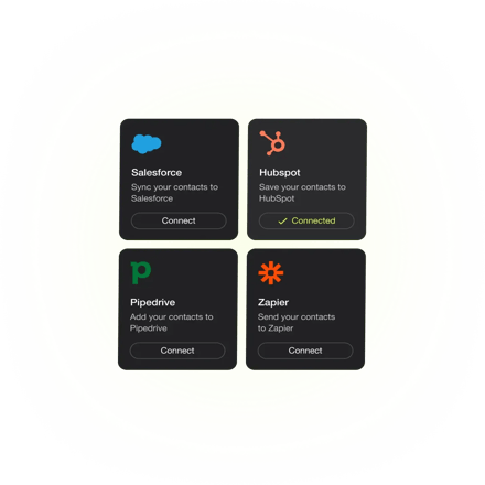 Covve Business Card Scanner CRM Integrations