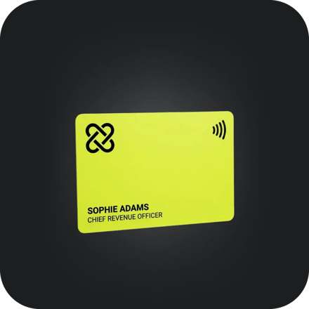 Covve Matte digital business card sample