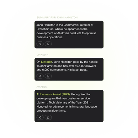 Covve - AI Research real sales moments