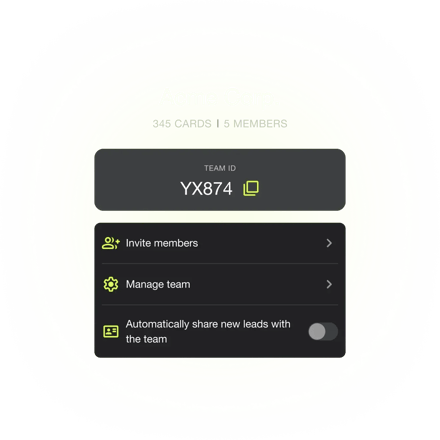 Covve - Business Card Scanner Team collaboration- Website graphic