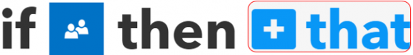 IFTTT applet header with Office 365 Contacts as this and + that highlighted