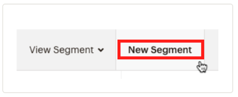 Mailchimp New Segment button highlighted next to View Segment