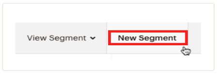 Mailchimp New Segment button highlighted next to View Segment
