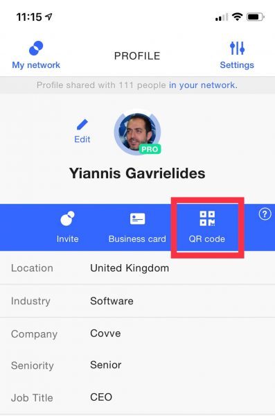 QR Code screenshot