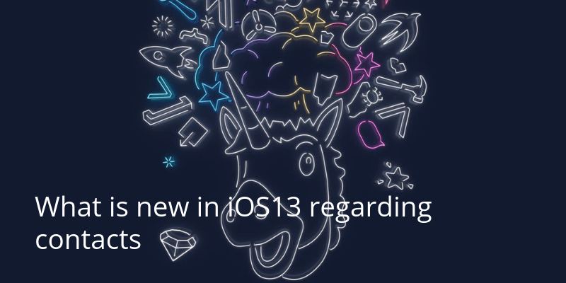What’s new in iOS13 regarding contacts?