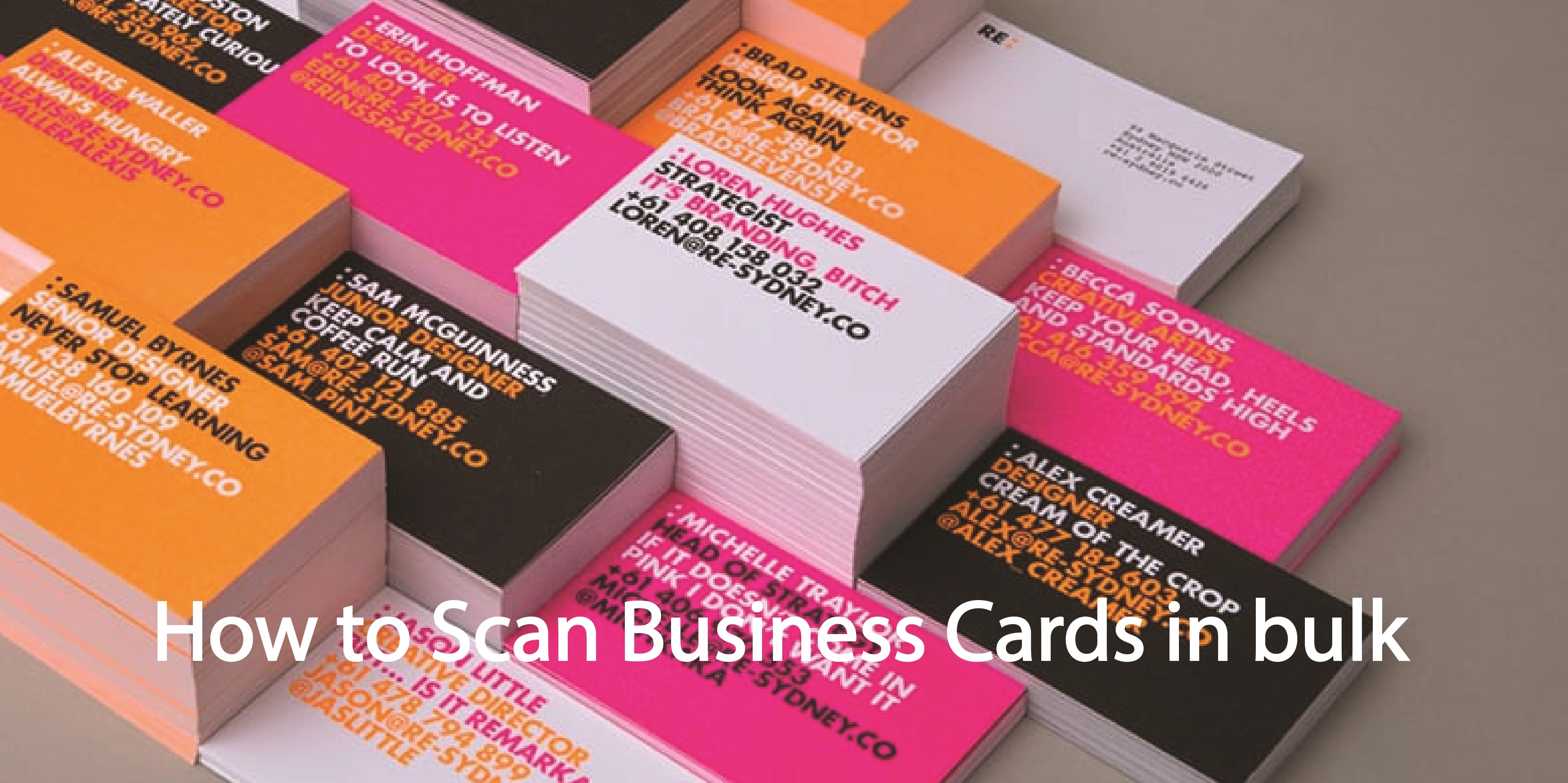 How to Scan Business Cards in Bulk