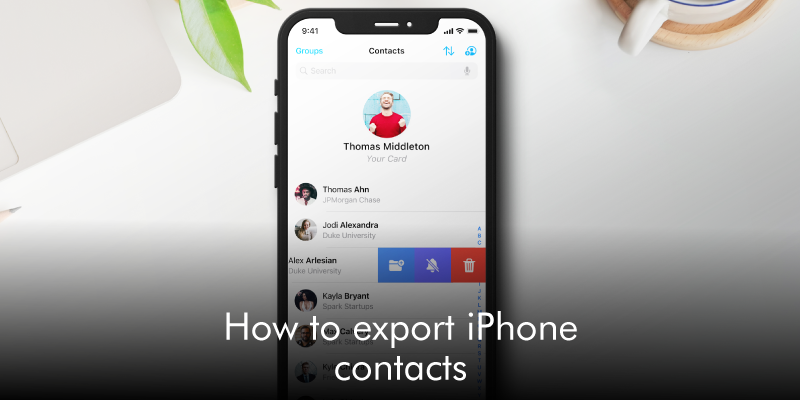 How to export iPhone contacts