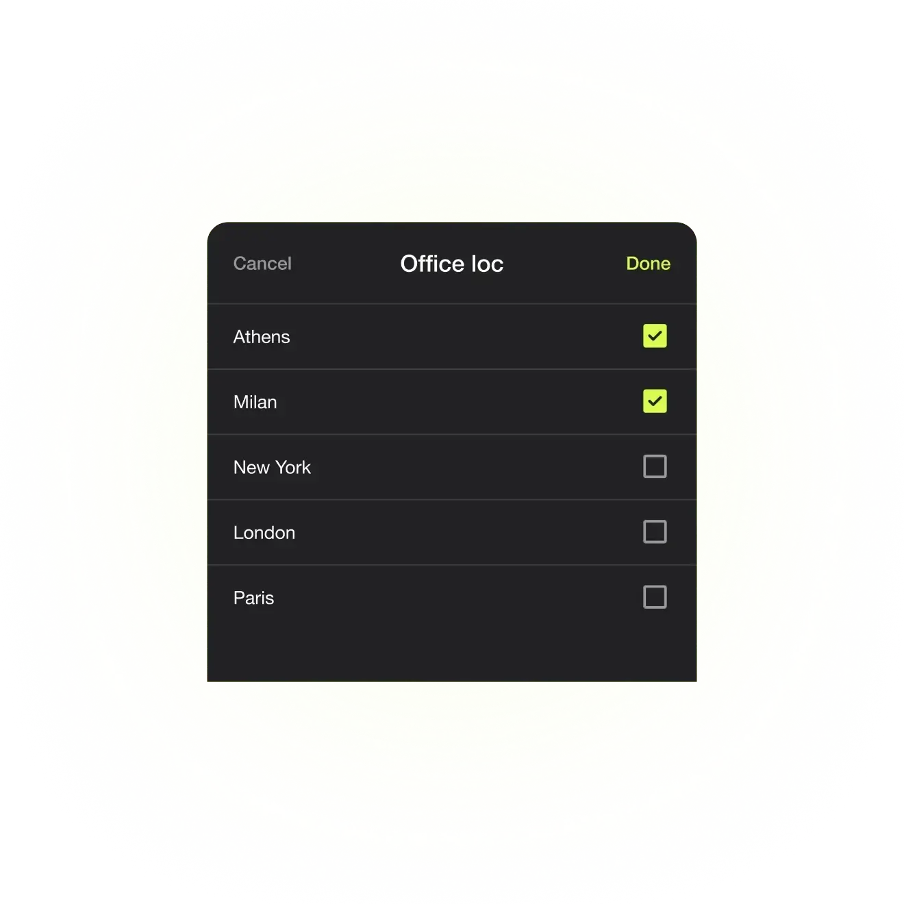 Covve - Scanner custom fields multi-select