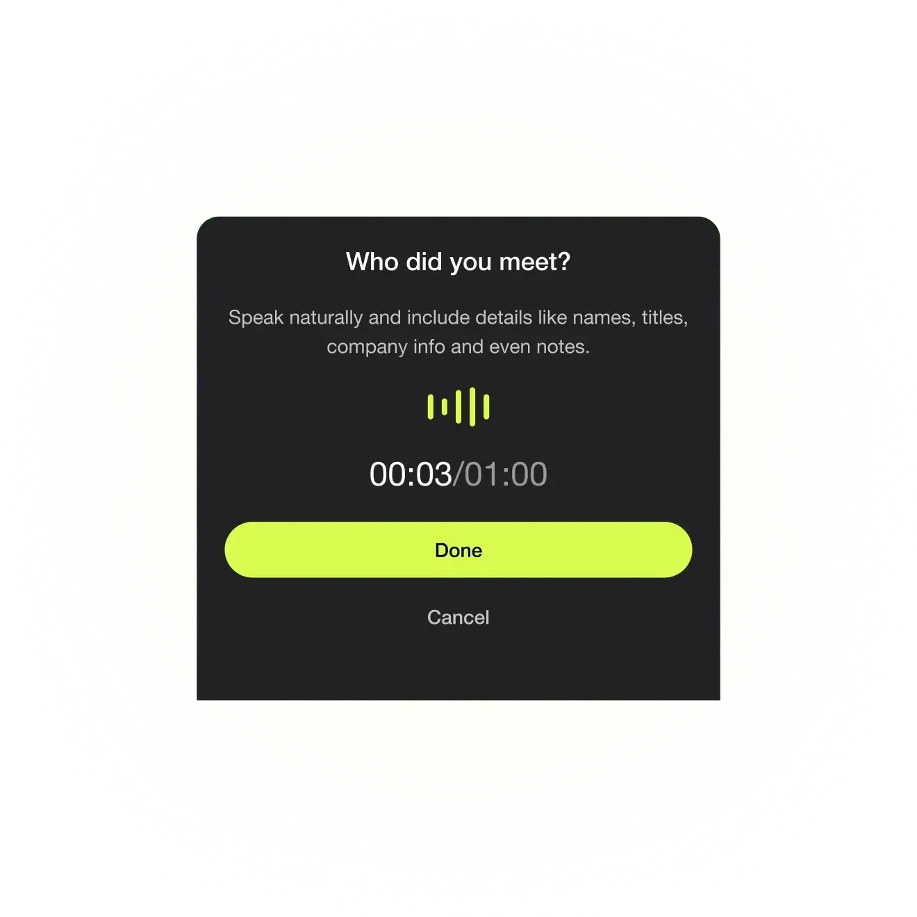 Covve - Voice Capture - Website graphic
