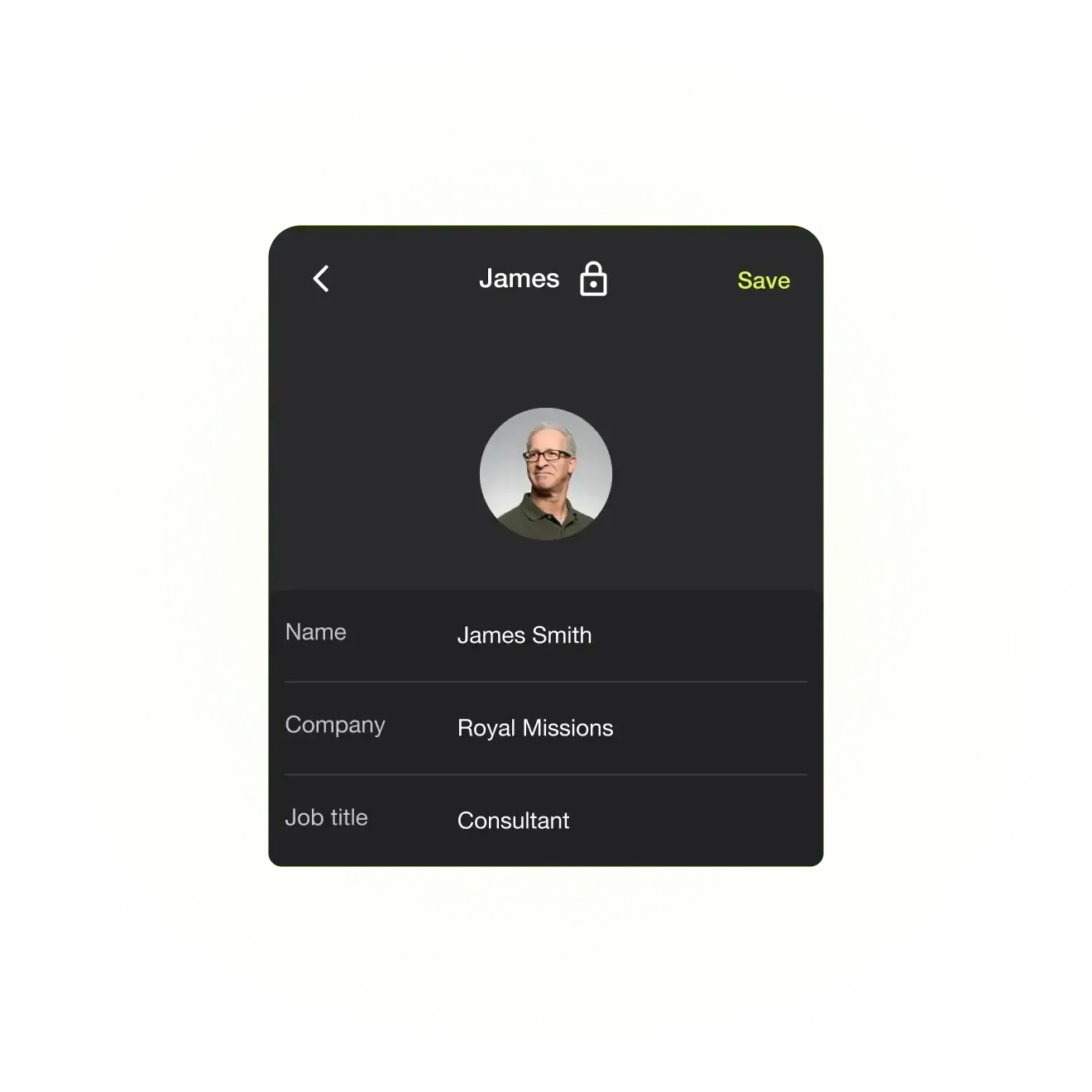 Covve Digital Business Card - Controlled Editing - Website graphic